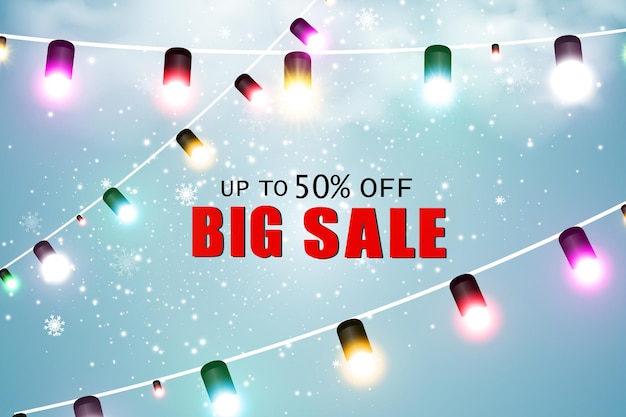 Illustration of black friday sale. Lightning on the background of discount advertising baner.