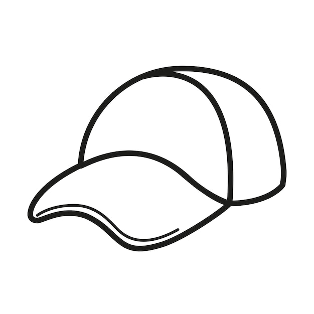 Illustration black and white cap