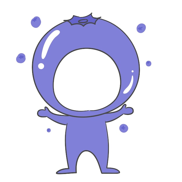 An illustration of a blueberry costume for face swapping