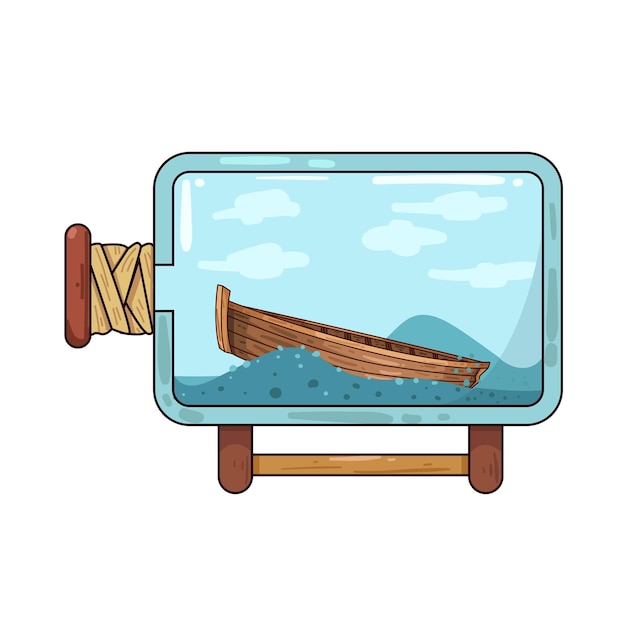 Vector illustration of boat