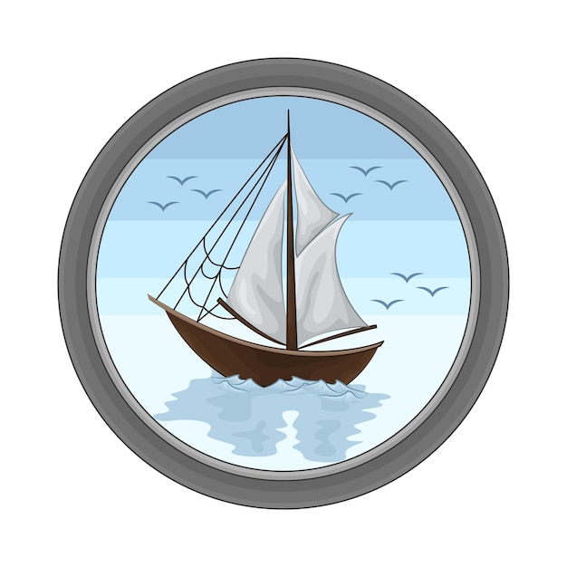 Vector illustration of boat