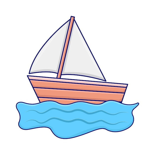 Vector illustration of boat