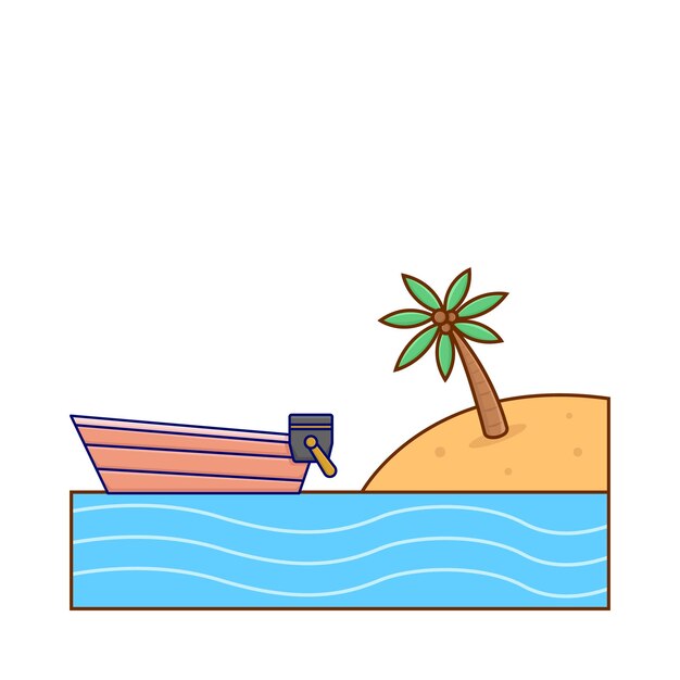 Vector illustration of boat