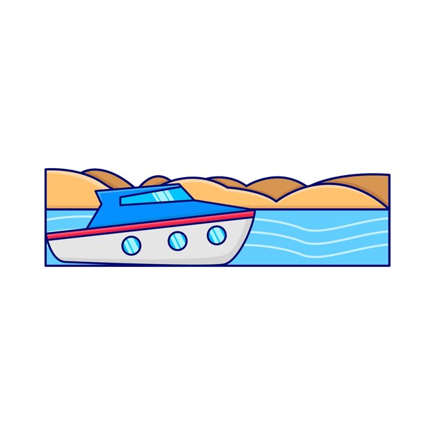 Vector illustration of boat