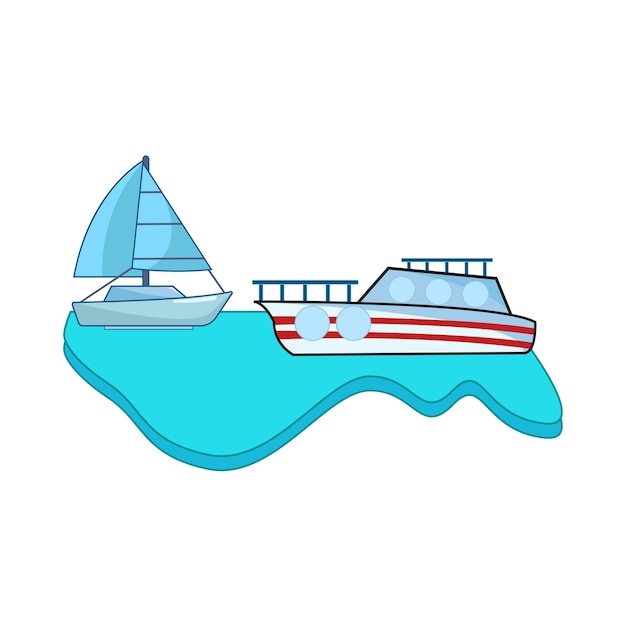 Vector illustration of boat