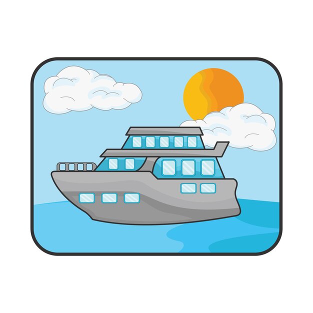 Vector illustration of boat