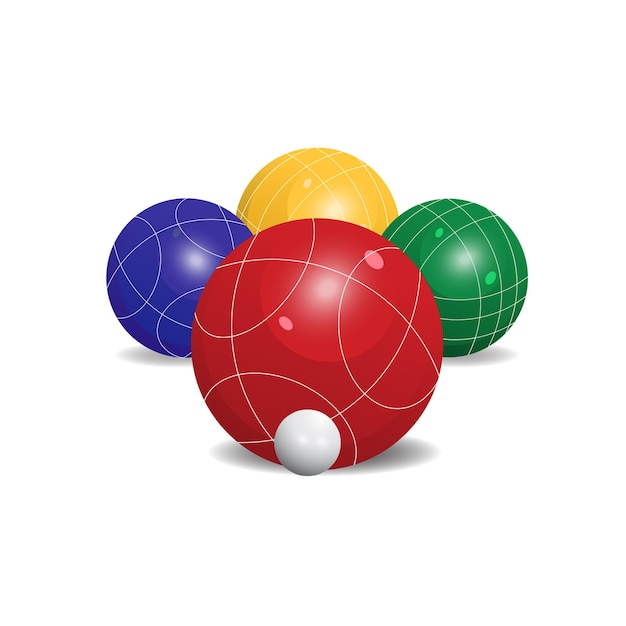 Illustration of Bocce Balls in several colors Perfect For Additional Images With Bocce Sports Theme