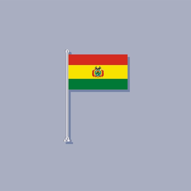 Illustration of Bolivia flag Template