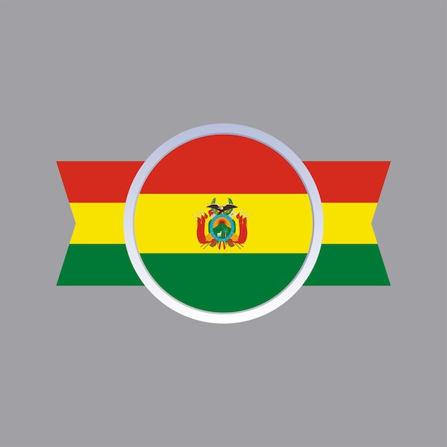 Illustration of Bolivia flag Template