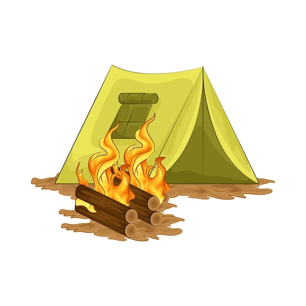 Illustration of bonfire