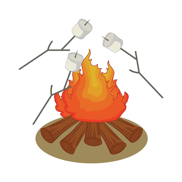 Illustration of bonfire