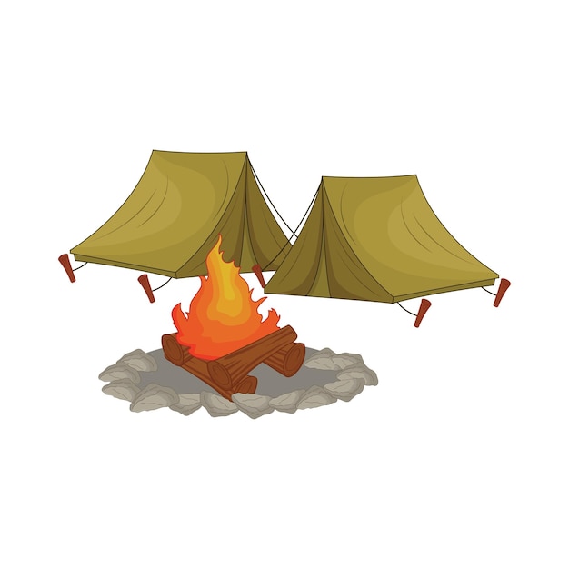 Illustration of bonfire