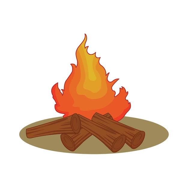 Vector illustration of bonfire