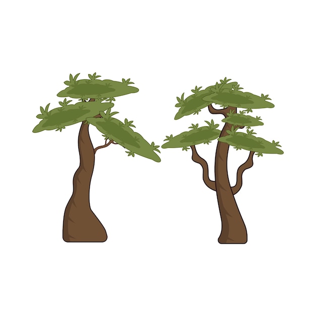 Vettore illustrazione dei bonsai