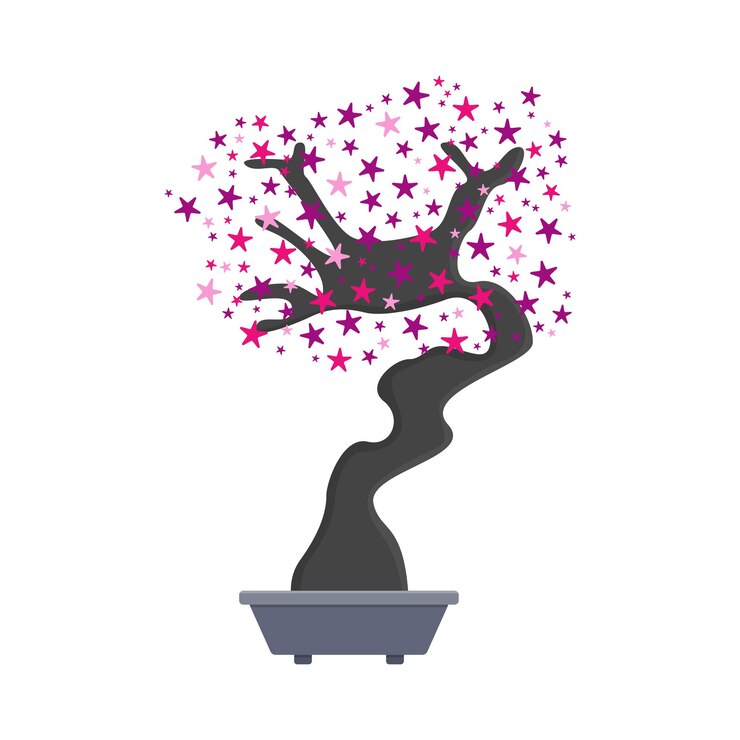 Vector illustration of bonsai