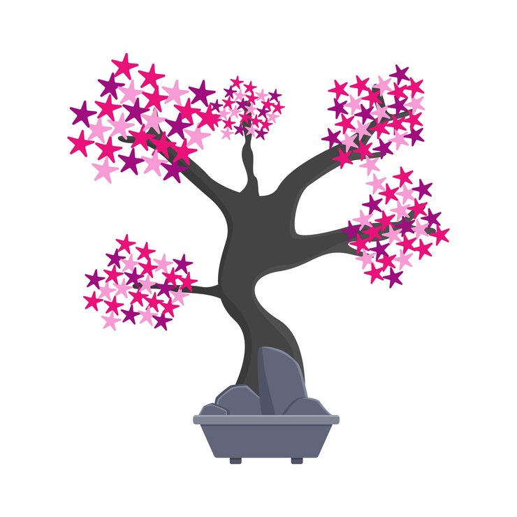Vector illustration of bonsai