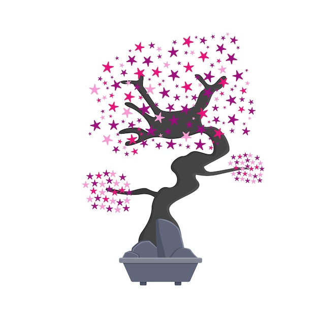 Illustrazione dei bonsai