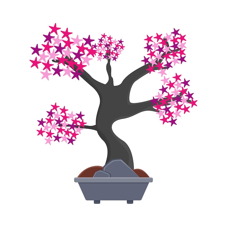 Vector illustration of bonsai