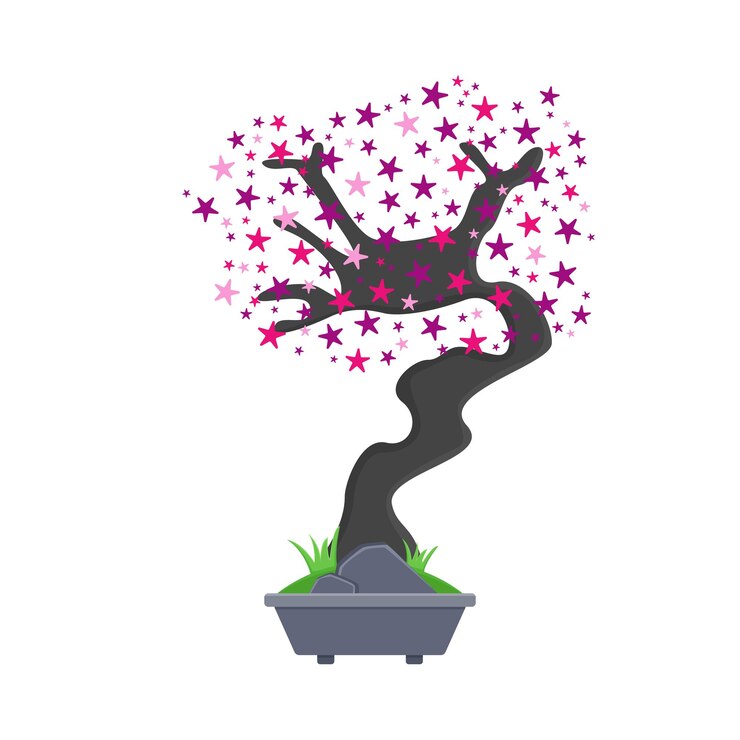 Vector illustration of bonsai