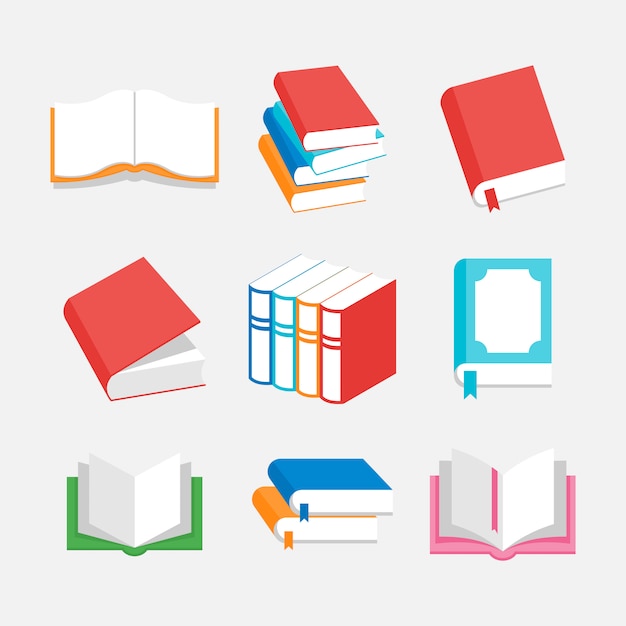 Illustrazione del libro. perfetto per l'educazione su logo o icone, editoria o riviste. semplice stile di colore piatto