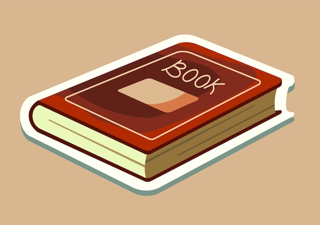 Vector illustration of book sticker