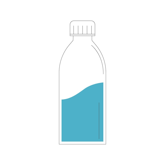 Illustration of a bottle of mineral water