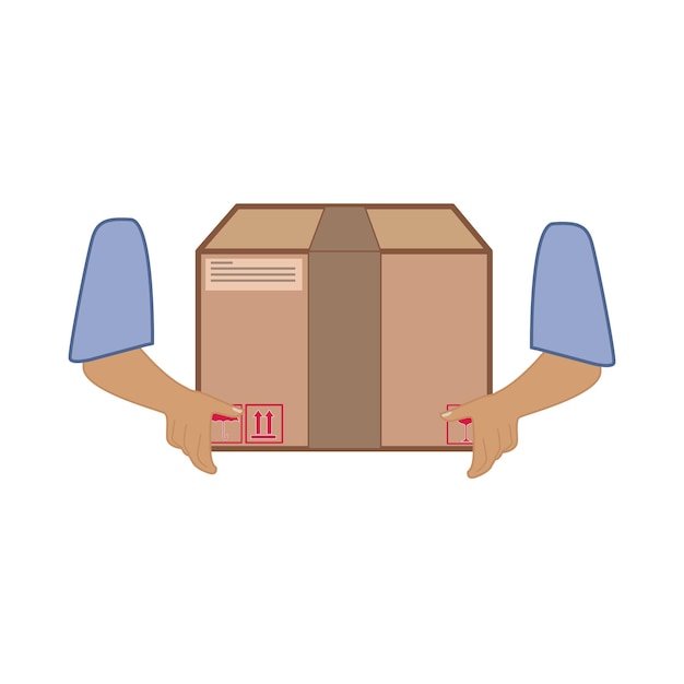 Illustration of box delivery