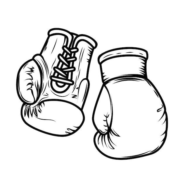 Vector illustration of boxing gloves