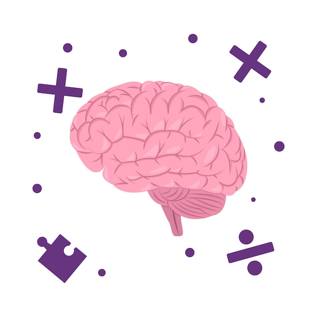 Vector illustration of brain