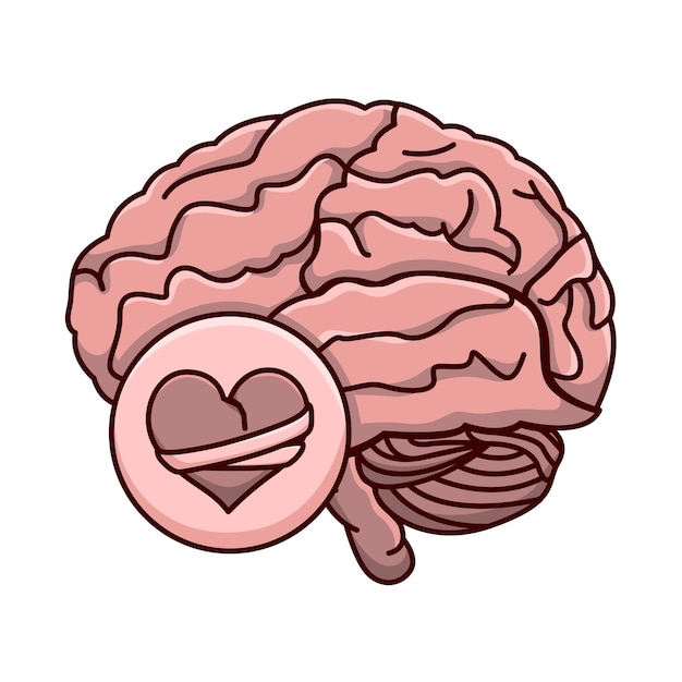 Vettore illustrazione del cervello