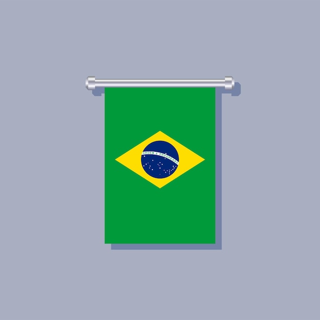 Illustrazione del modello di bandiera del brasile