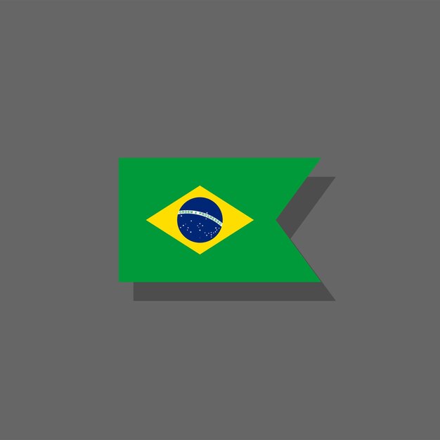 ブラジル国旗のイラスト テンプレート