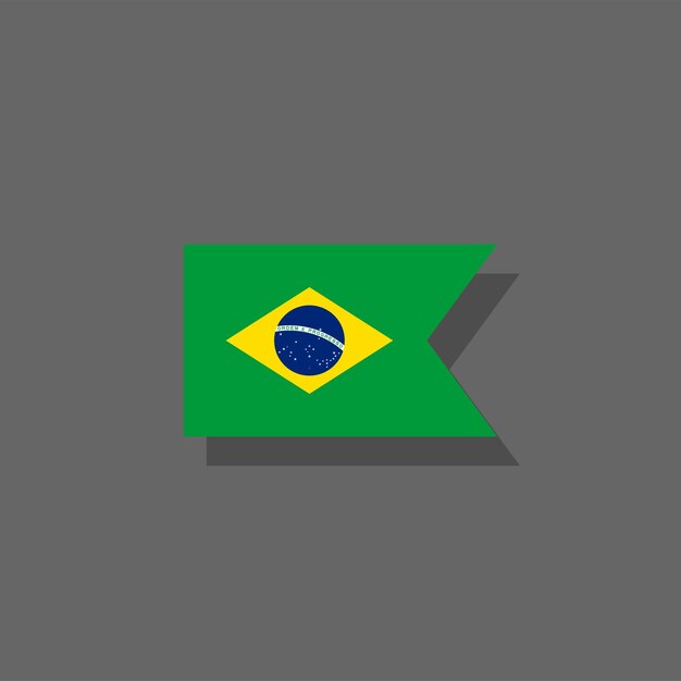 Vector illustration of brazil flag template