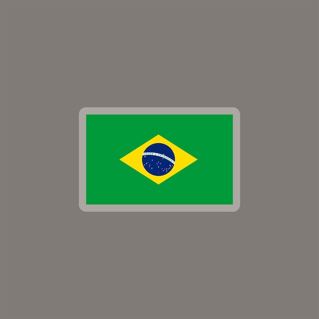 Vector illustration of brazil flag template