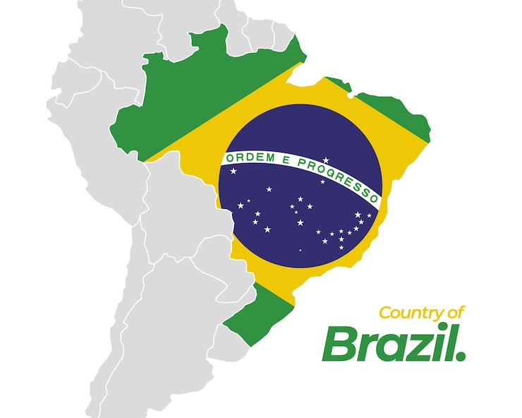 Vector illustration of brazil map