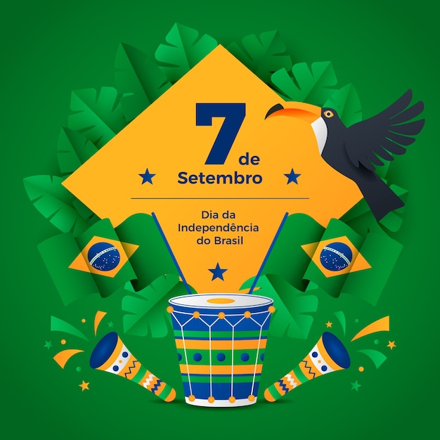 Illustration for brazilian independence day celebration