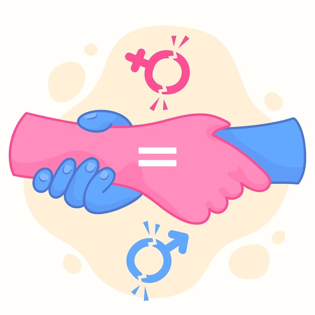 Vector illustration of break gender norms concept