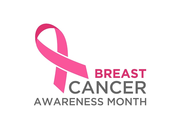 Illustration Breast cancer awareness month poster pink ribbon