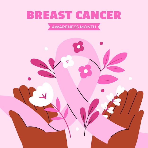 Vector illustration for breast cancer awareness month