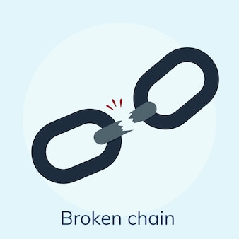 Illustrazione di una catena spezzata