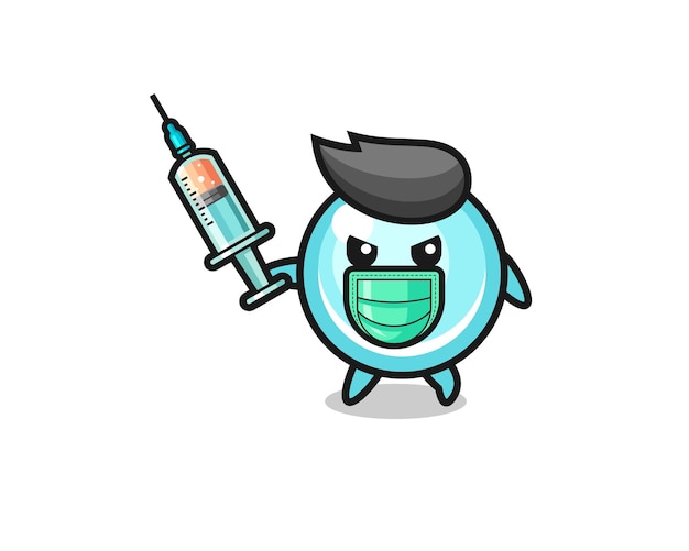 Illustration of the bubble to fight the virus , cute design