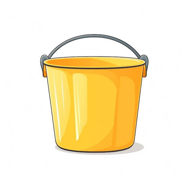 Vector illustration bucket vector design isolated object plastic icon container equipment empty