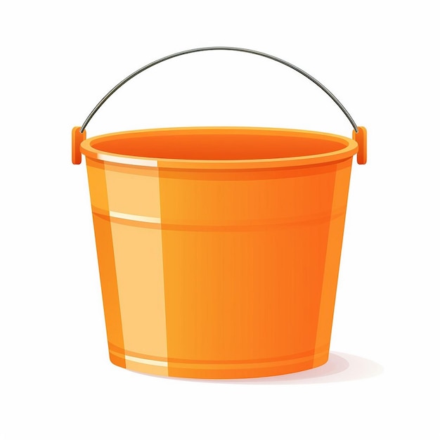 illustration bucket vector design isolated object plastic icon container equipment empty