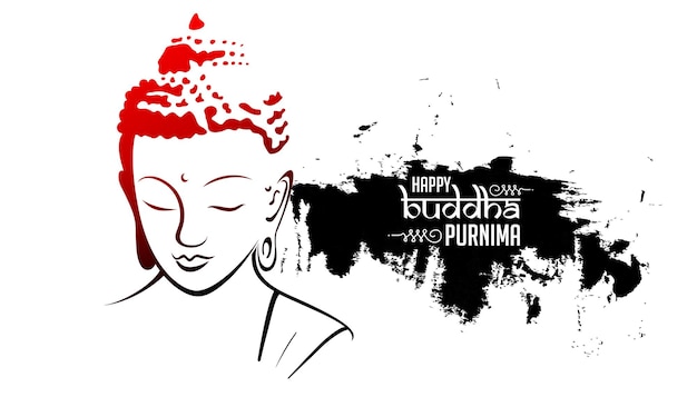 Illustration Of Buddha Purnima Background with nice and creative design