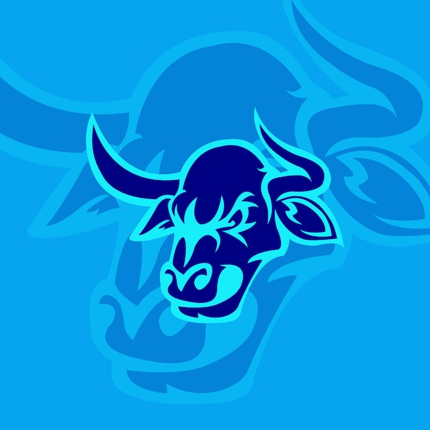 illustration bull logo esport design