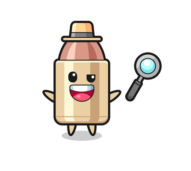 Illustration of the bullet mascot as a detective who manages to solve a case