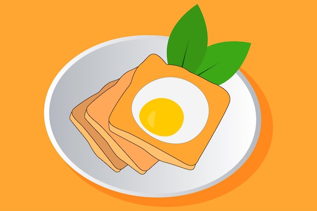 Illustration of a buns and eggs vector design