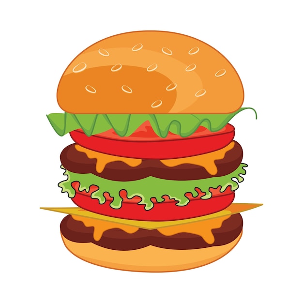 ハンバーガーのイラスト