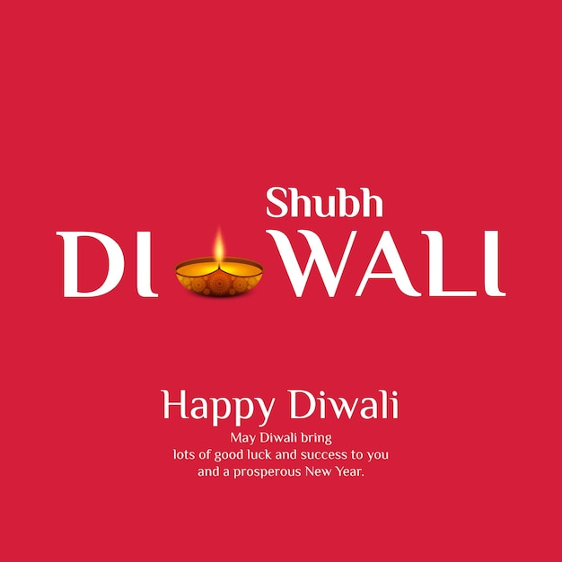 Illustration of burning diya on happy diwali holiday background