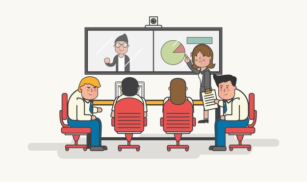 Vector illustration of business people avatar